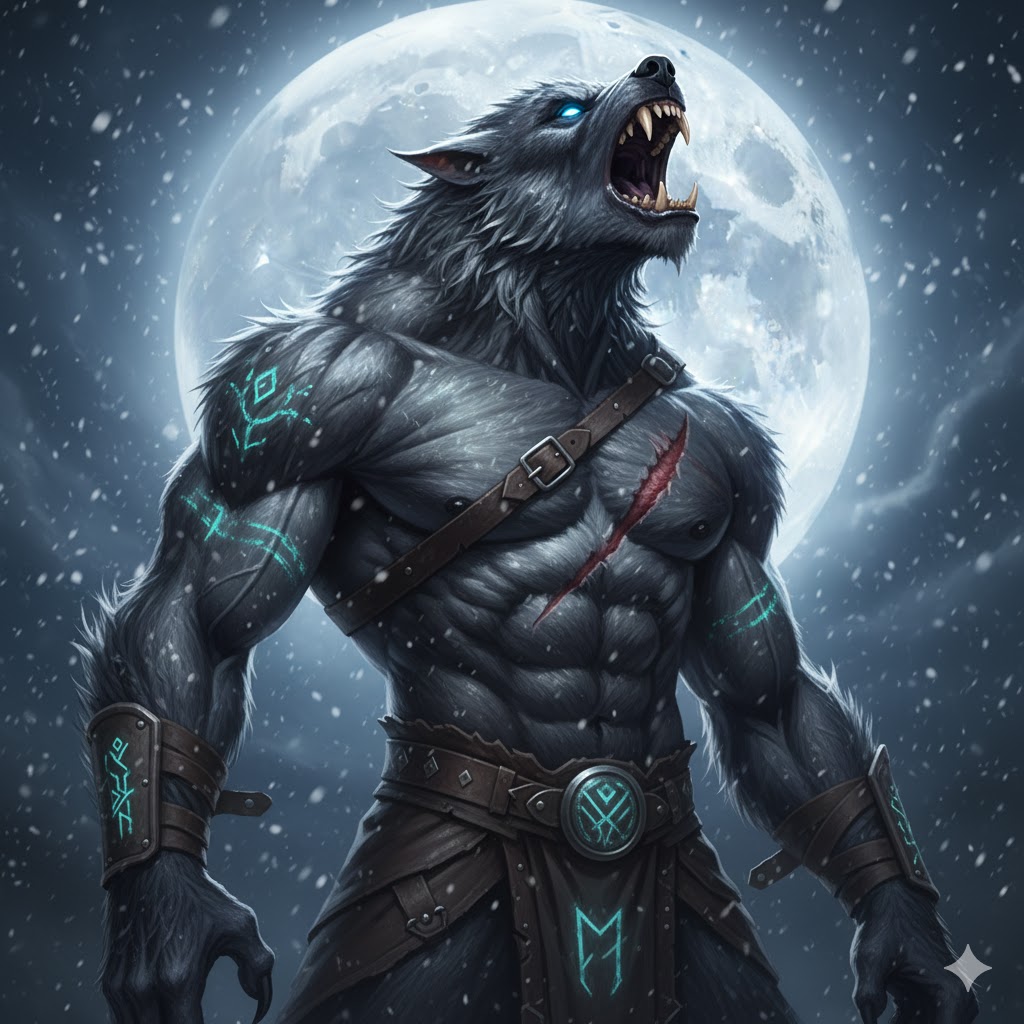 The Lycan Alpha howling at the moon